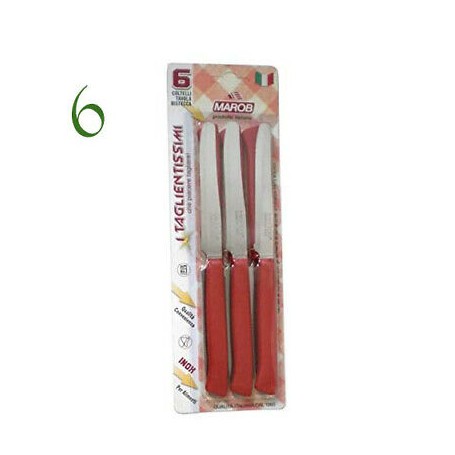 MAROB COLTELLI 6PZ ROSSO